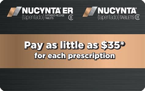 nucynta savings card|NUCYNTA® ER (tapentadol), CII and NUCYNTA®。